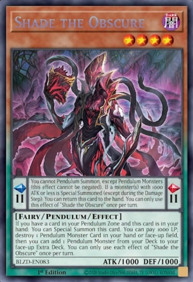 BLZD-EN083 “Shade The Obscure" Secret Rare