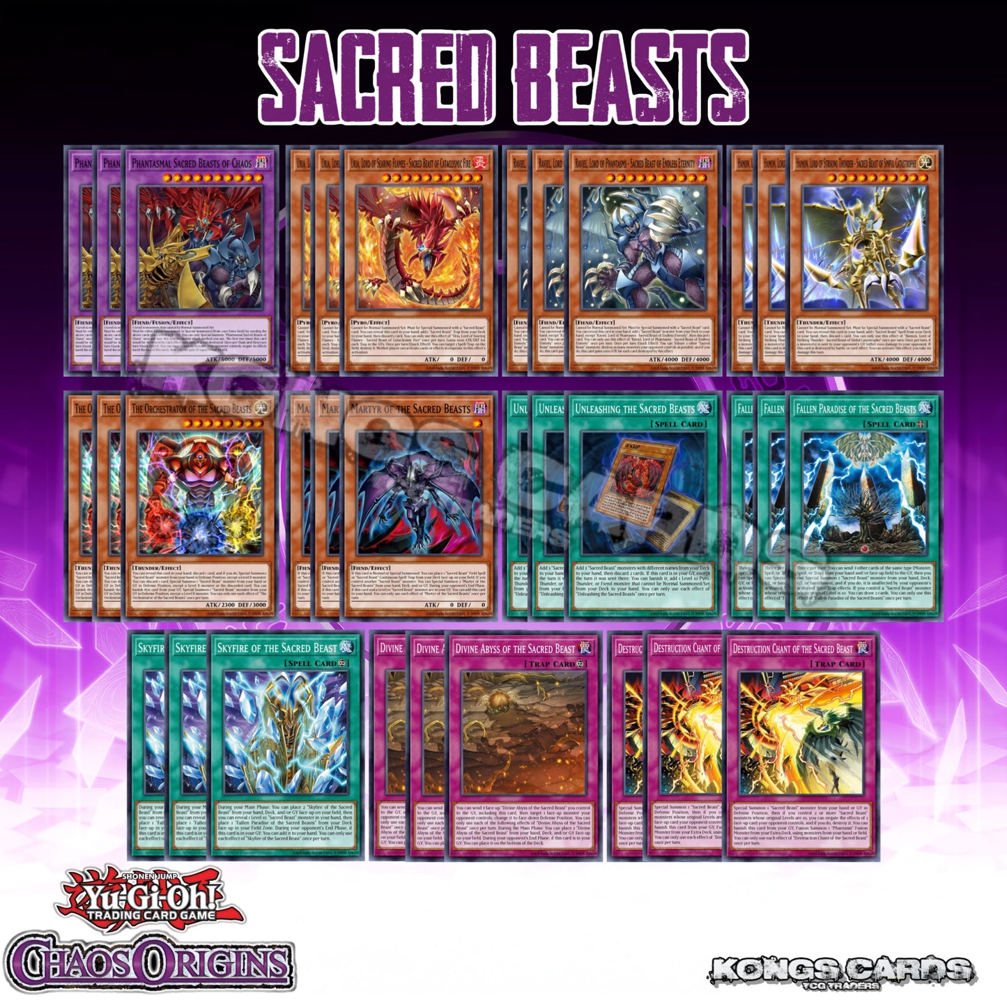 Sacred Beasts Deck Core 30 Cards CORI
