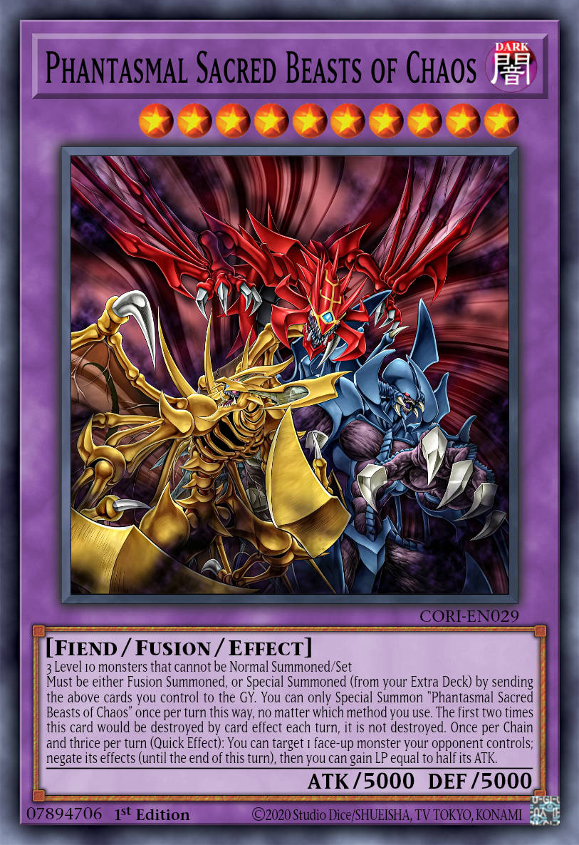 CORI-EN029 The Chaotic Phantasmal Sacred Beasts Secret Rare