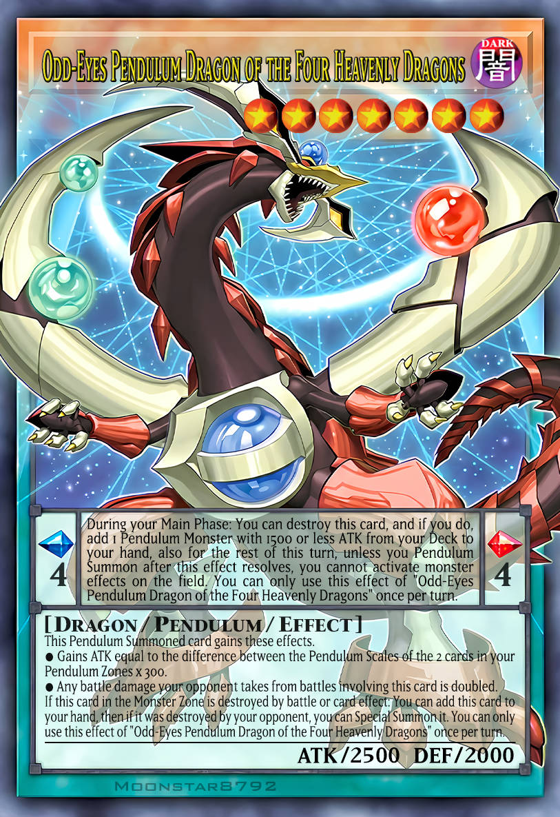 MAMO-EN013 "Odd-Eyes Pendulum Dragon, Four Heavenly Dragons" Extended Art Ultra Rare (Copy)