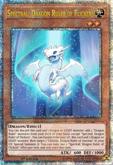 ALIN-EN018 “Spectral, Dragon Ruler of Flickers" Quarter Century Secret Rare