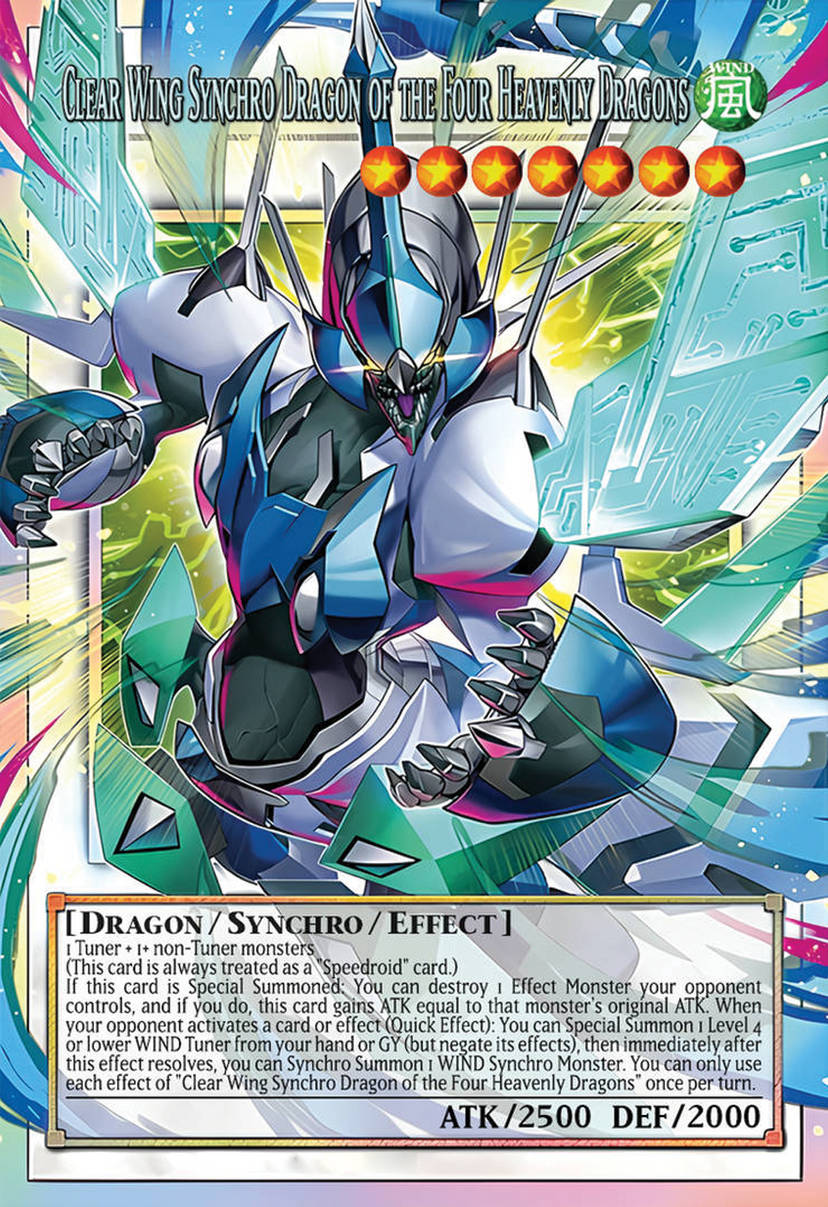 MAMS-EN014 "Clear Wing Synchro Dragon, Four Heavenly Dragons" Extended Art Ultra Rare