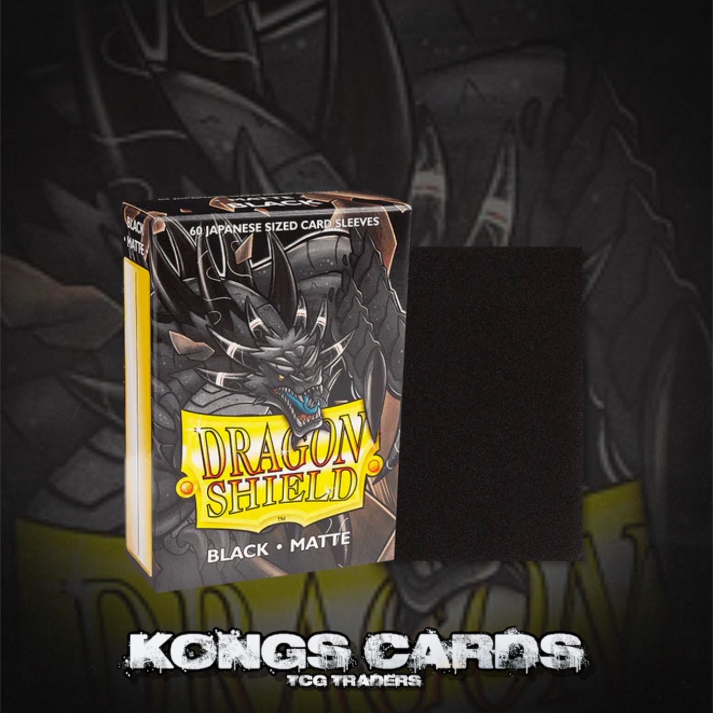 Dragon Shield - Matte Japanese Size Sleeves 60pk - Black
