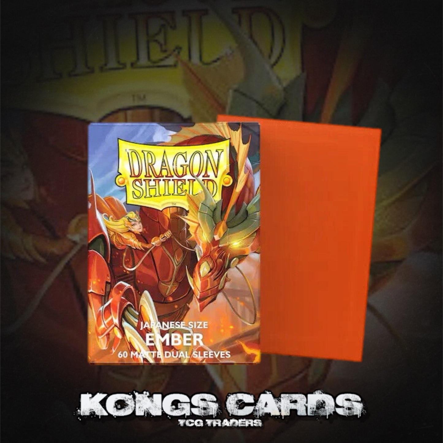 Dragon Shield - Dual Matte Japanese Size Sleeves 60pk - Ember