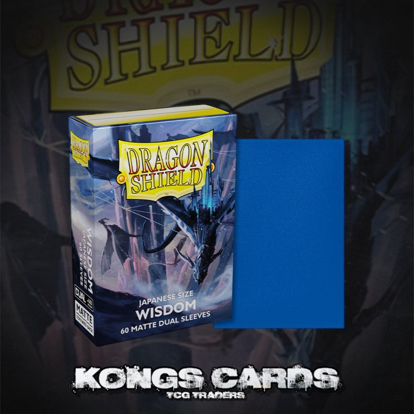 Dragon Shield - Dual Matte Japanese Size Sleeves 60pk - Wisdom Blue
