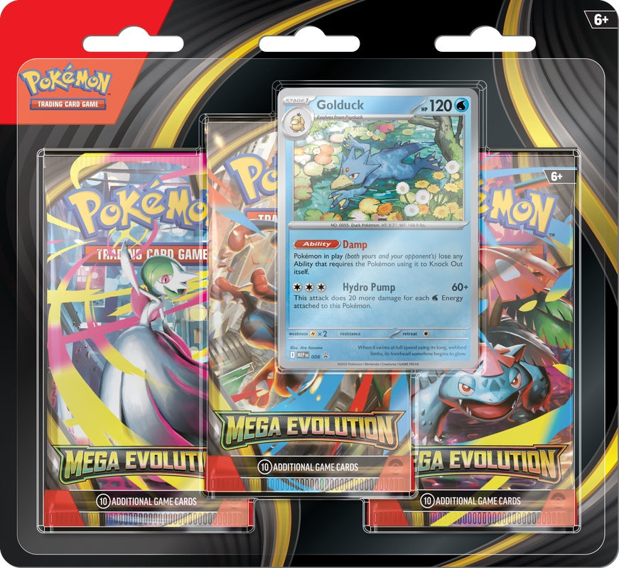 Pokemon TCG: Mega Evolution - 3-pack (Golduck)