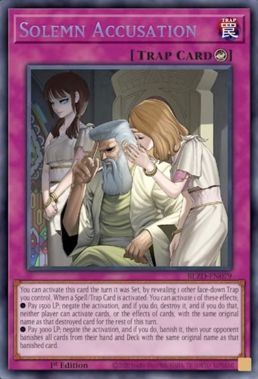 BLZD-EN079 “Solemn Accusation" Secret Rare
