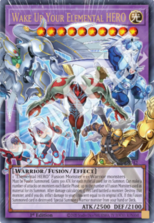 RA05-EN142 Wake Up Your Elemental HERO - Choose Your Rarity (Extended Art)