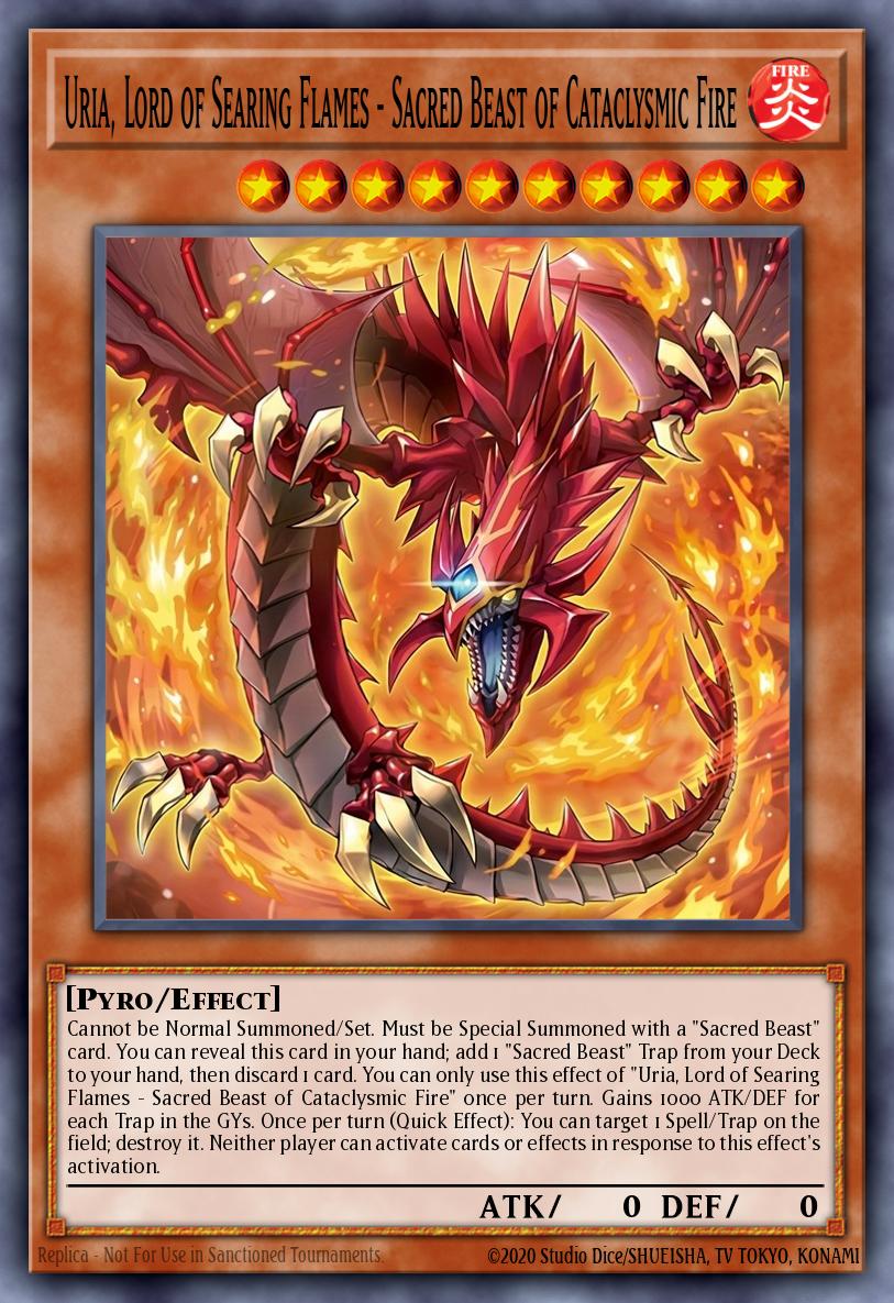 CORI-EN005 Inferno of the Sacred Beasts - Uria, Lord of Sacred Beasts Super Rare