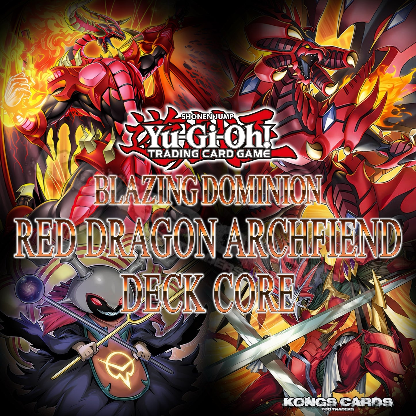 custom deck box yugioh Red Dragon Archfiend Deck Core BLZD 27 Cards – Kongs Cards