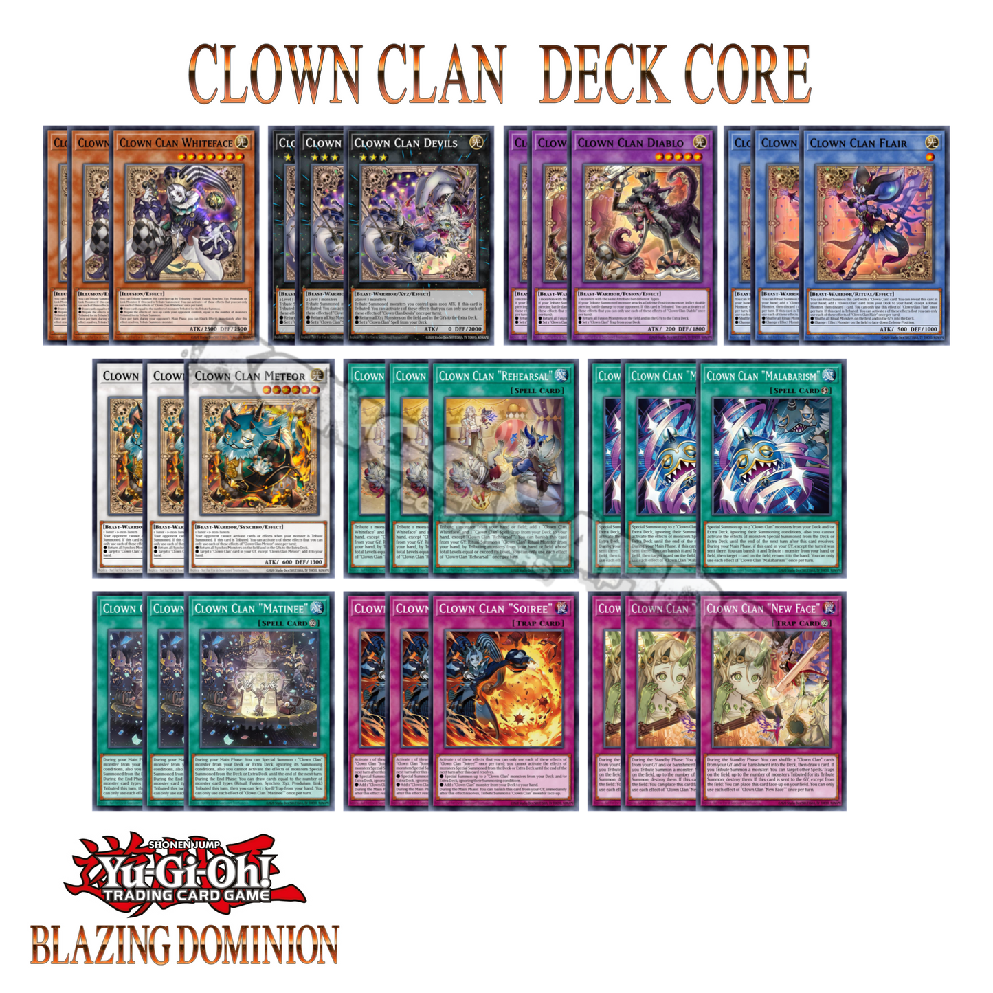 Clown Crew Deck Core BLZD 30 Cards