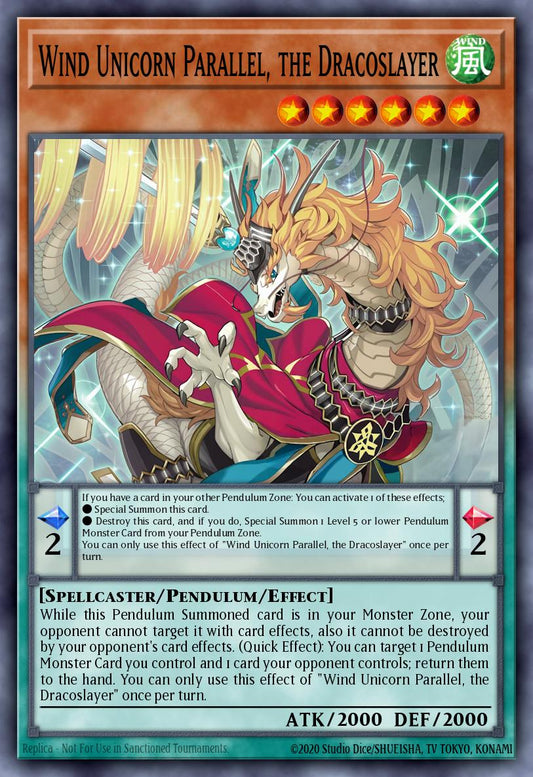 MAMO-EN125 “Wind Unicorn Parallel, the Dracoslayer" Secret Rare