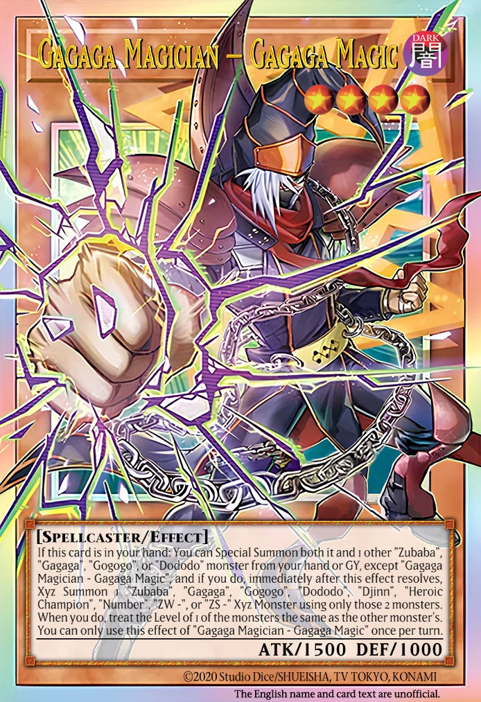 MAMO-EN011 "Gagaga Magician - Gagaga Magic" Extended Art Starlight Rare