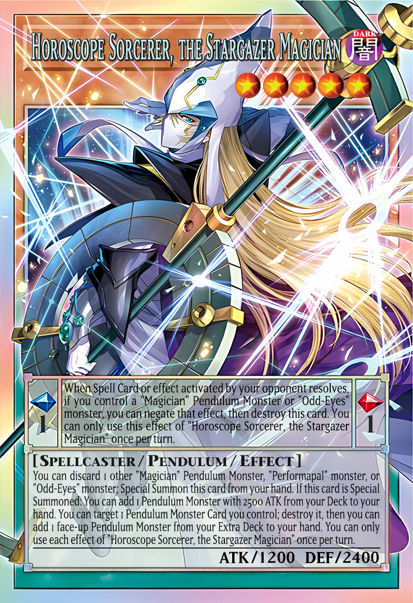 MAMO-EN014 "Horoscope Sorcerer, the Stargazer Magician" Extended Art Ultra Rare