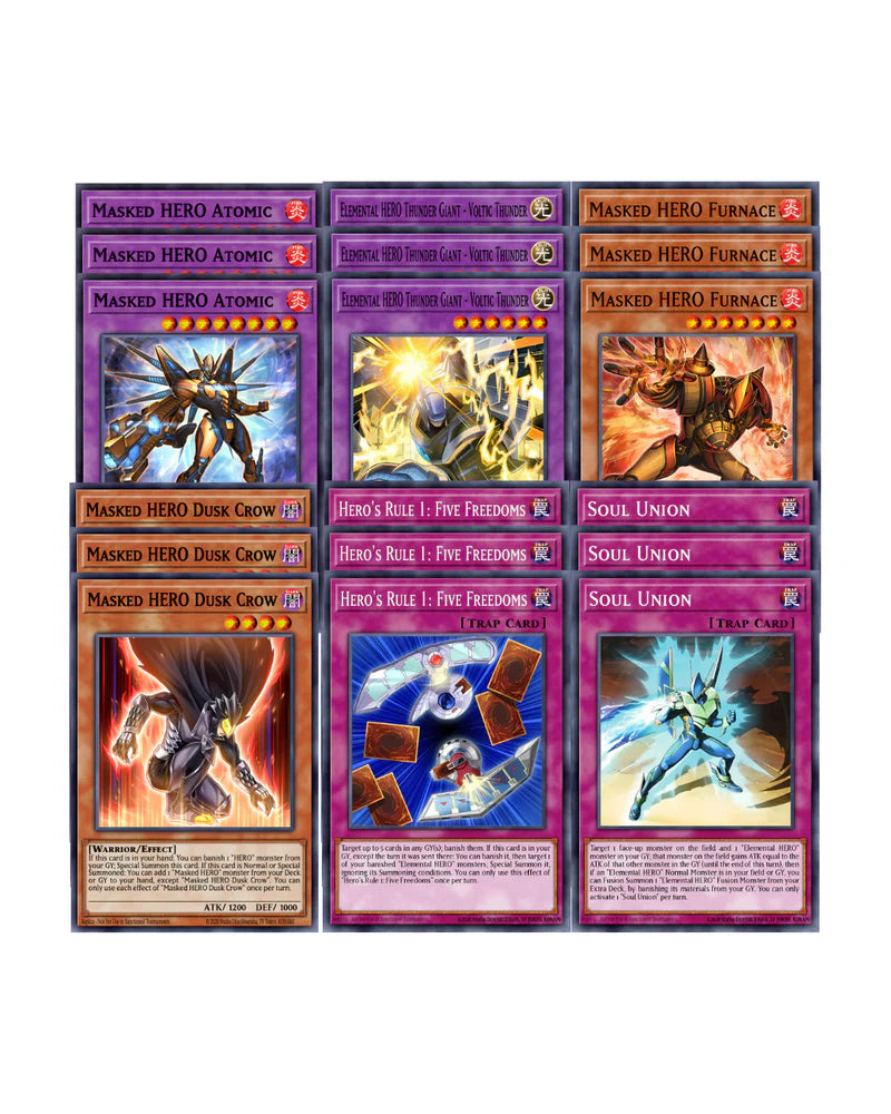 Masked HERO Deck Core 18 Cards MZMU