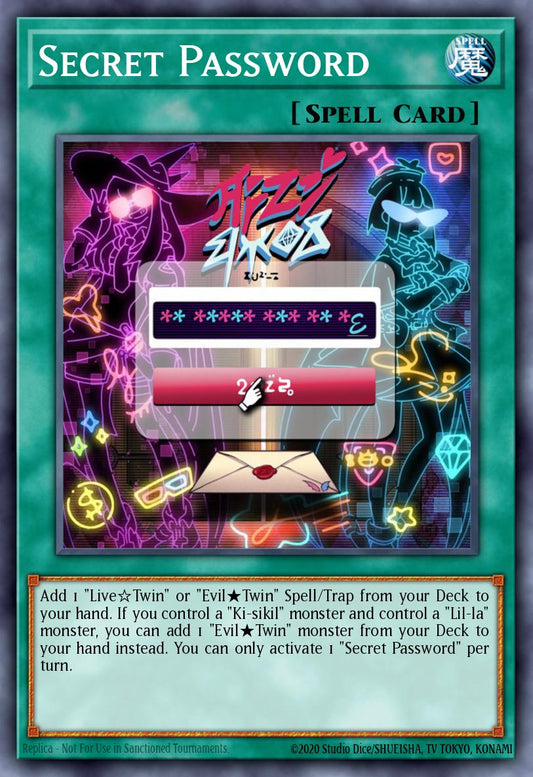 RA04-EN095 “Secret Password" Choose Your Rarity
