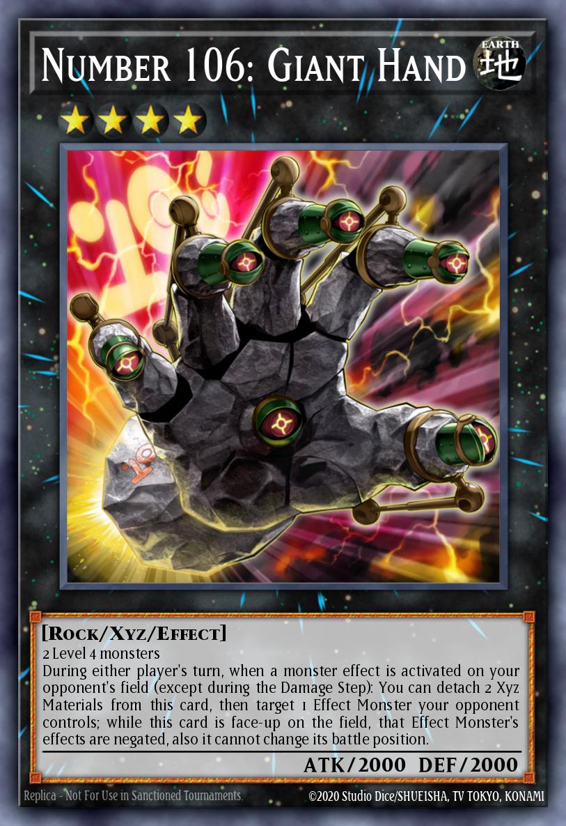 RA04-EN066 "Number 106: Giant Hand" Choose Your Rarity