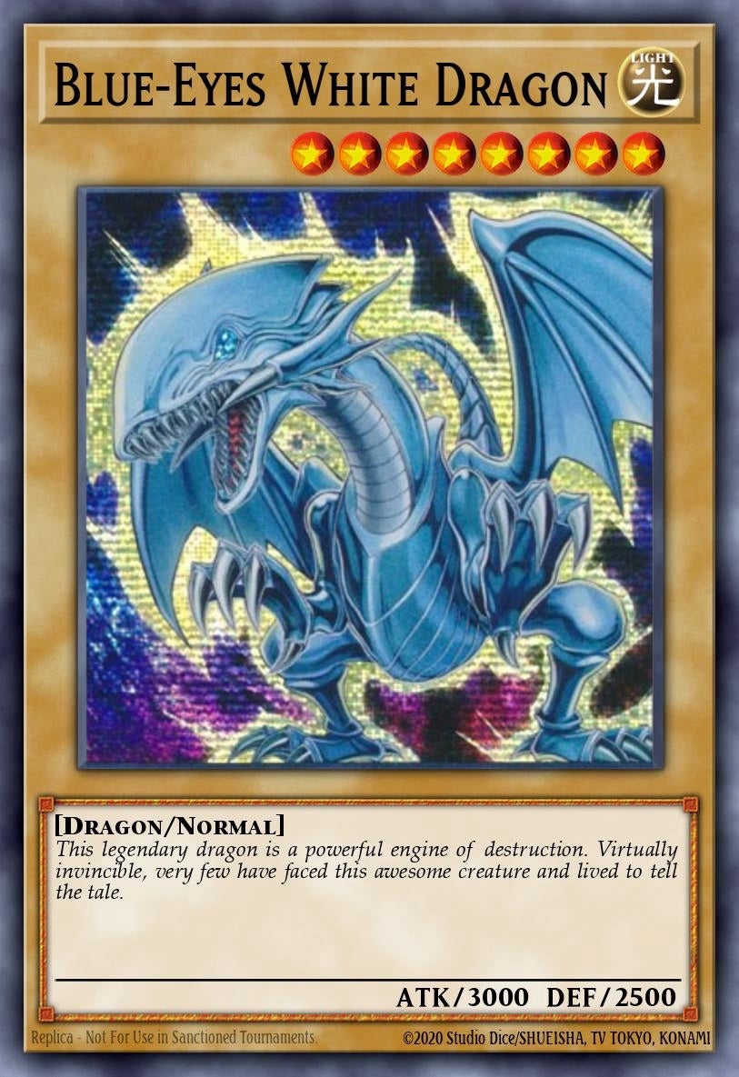 RA04-EN108 “Blue-Eyes White Dragon" Choose Your Rarity ARTWORK 1