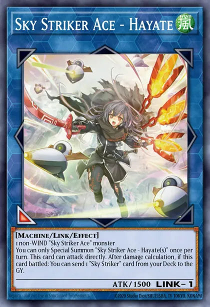 RA04-EN073 "Sky Striker Ace - Hayate" (alternate artwork) Quarter Century Secret Rare ONLY