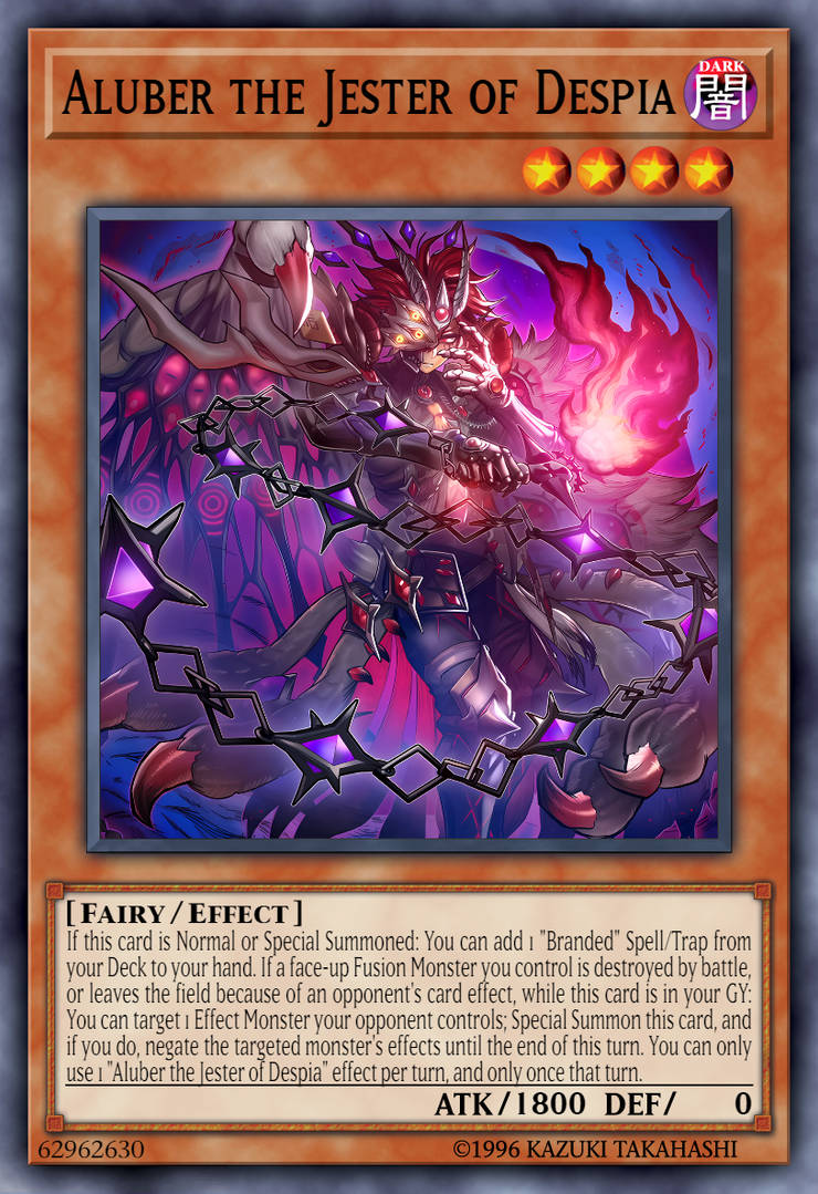 RA04-EN038 "Aluber the Jester of Despia" (alternate artwork) Quarter Century Secret Rare ONLY