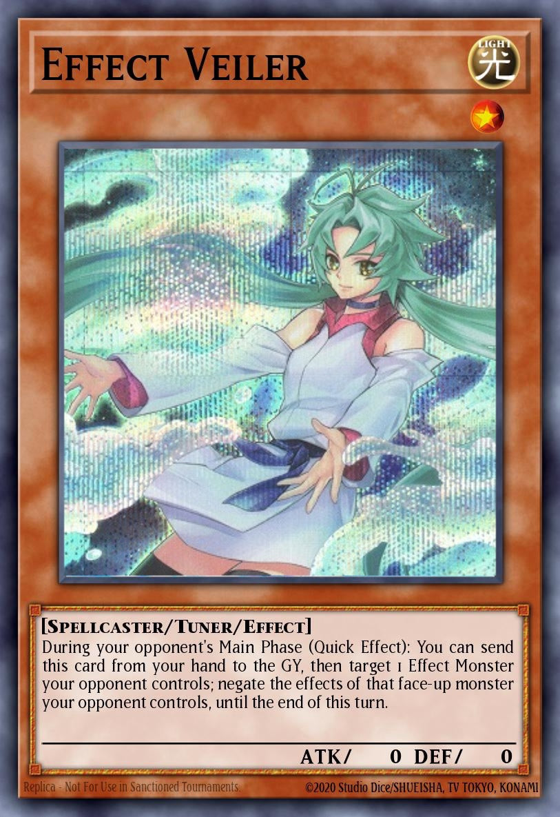 RA04-EN004 "Effect Veiler" (alternate artwork) Quarter Century Secret Rare ONLY