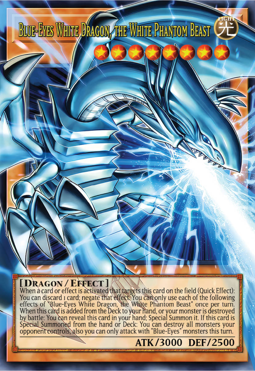 MAMS-EN001 “Blue-Eyes White Dragon, the White Phantom Beast" Extended Art Ultra Rare