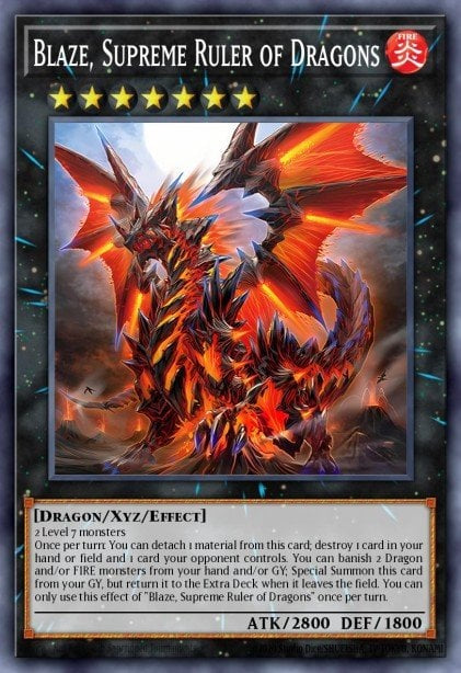 BLTR-EN045 "Blaze, Supreme Ruler of All Dragons" Secret Rare