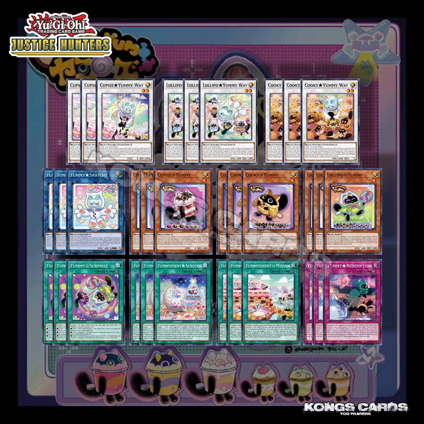 K9 / Yummy / Dracotail Complete Deck Core’s JUSH-EN YuGiOh!