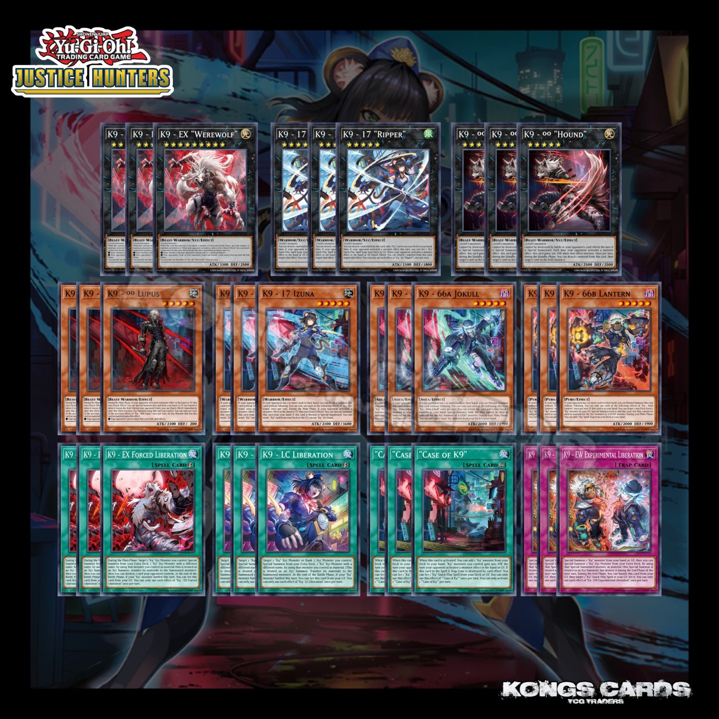 MAX RARITY K9 JUSH-EN 33 Cards Complete Deck Core