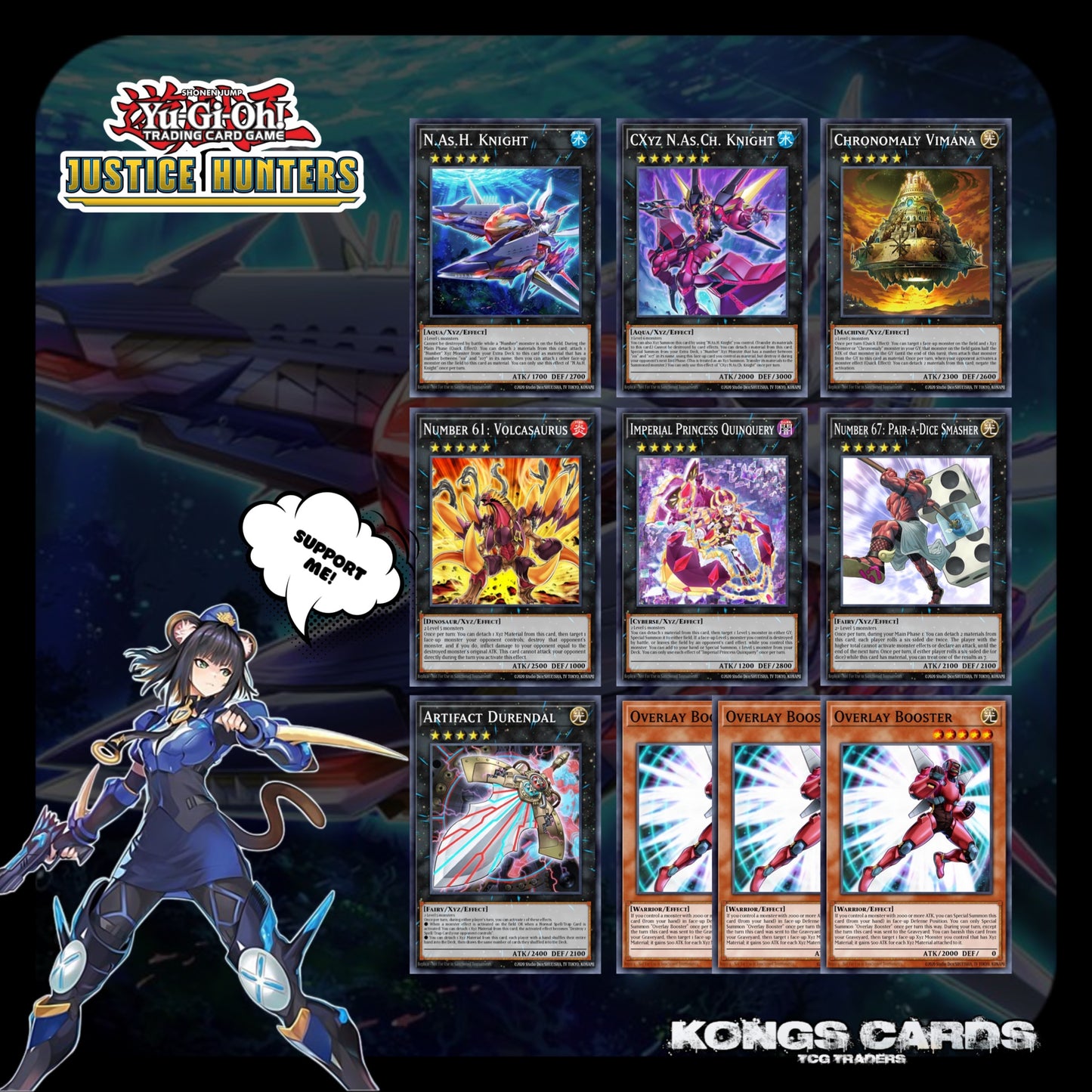K9 SUPPORT PACKAGE 15 Cards JUSH-EN (All RARES)