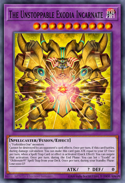 MP25-EN008 “The Unstoppable Exodia Incarnate" Starlight Rare