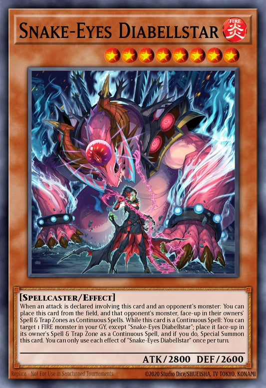 MP25-EN062 Snake-Eyes Diabellstar Prismatic Secret Rare