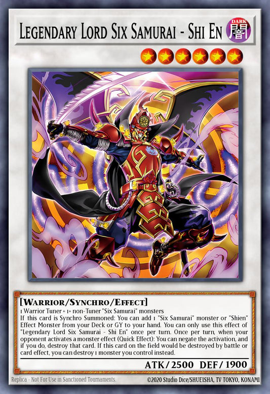 MP25-EN107 Legendary Lord Six Samurai - Shi En Prismatic Secret Rare